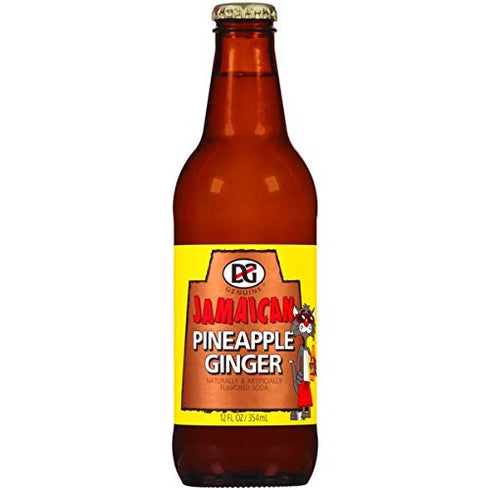 Soft Drink 12oz 6-Pack DG Genuine Jamaican - Pineapple Ginger Soda