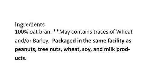 2 lbs Medley Hills Farm Oat Bran