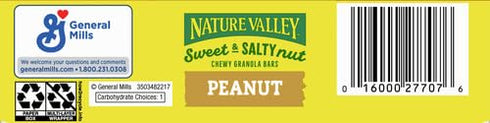6 7.2 oz Nature Valley Sweet and Salty Nut Granola Bars, Peanut, Bars