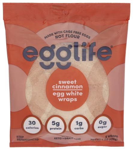 generic 18 (3-6 Packs) Packed - egg white wraps, Sweet Cinnamon, Egg White Wraps, Total Wraps - Gluten Free, Dairy