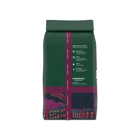 18 oz (Pack 2) Starbucks Ground Coffee, Dark Roast Hot or Iced Coffee, French Roast