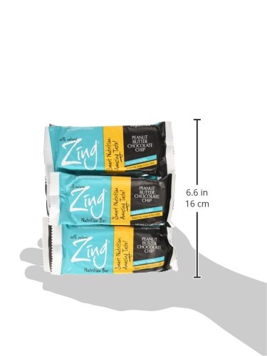 1.76-Ounce (Pack 6) Zing Peanut Butter and Chocolate Chip Gluten Free Bars