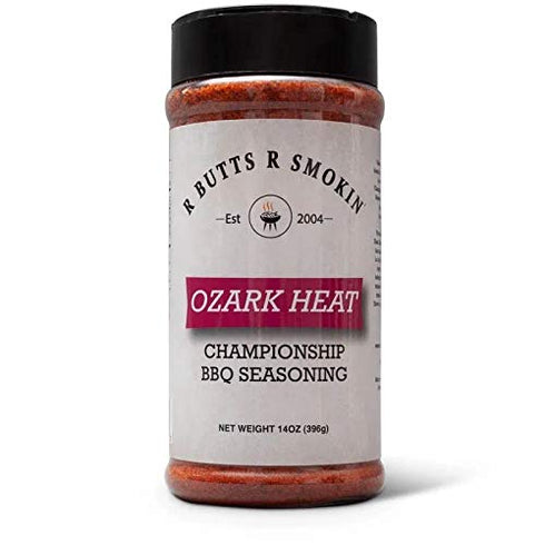 R Butts R Smokin - Ozark Heat Championship BBQ Seasoning - Large 14 oz