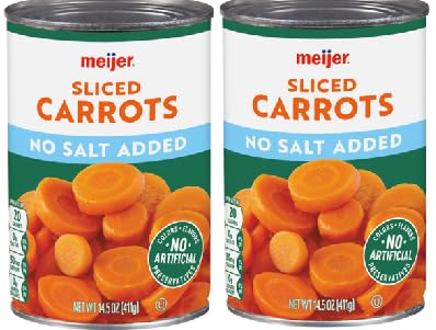 Generic Sliced No Salt Added Canned Carrots (2 Cans, 14.5 oz. Each)