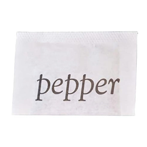 Packets 1000 2000 Gourmet Ground Black Pepper and Iodized Salt Single Serve | By Dasher's Spice & Beans | Each - Total