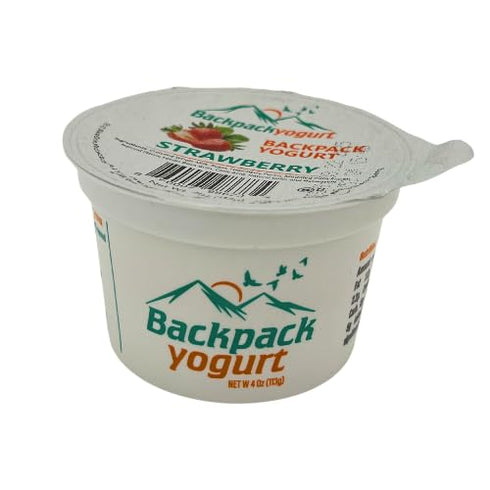 Backpack Yogurt 4 oz. (48 count) , Strawberry - Real Fruit Yogurt - No Fridge Needed - Kosher Certified - Gluten Free