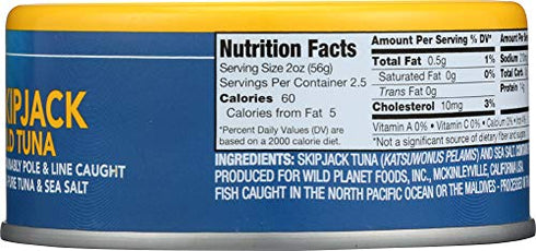 5 oz 2 Wild Planet Wild Skipjack Light Tuna -- - pc