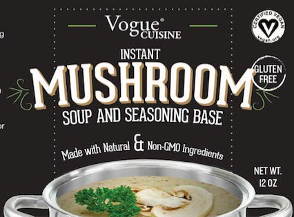 Vogue Cuisine Mushroom Soup & Seasoning Base, Low Sodium & Gluten Free, 12 oz