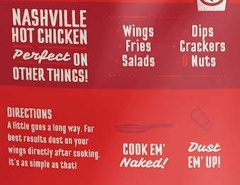 Kosmos Q Nashville Hot Chicken Seasoning Wing Dust, Savory & Spicy Chicken Seasoning for Wings, Fries, Popcorn, Dips, 5