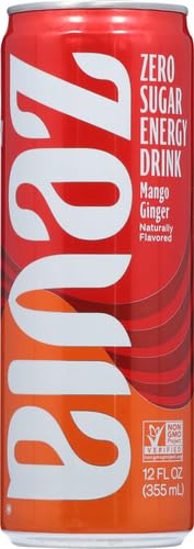 12 Oz (Pack 2) Zevia, Drink Energy Mango Ginger, Fl