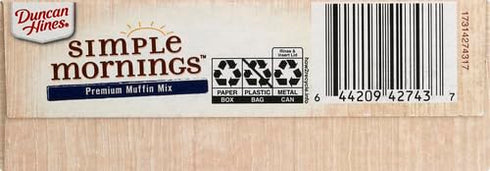 20.5 oz. Duncan Hines Simple Mornings Blueberry Streusel Flavored Muffin Mix
