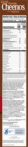 19.2 OZ (Pack 4) Cheerios Chocolate Cheerios Heart Healthy Cereal, Gluten Free Cereal With Whole Grain Oats, Family