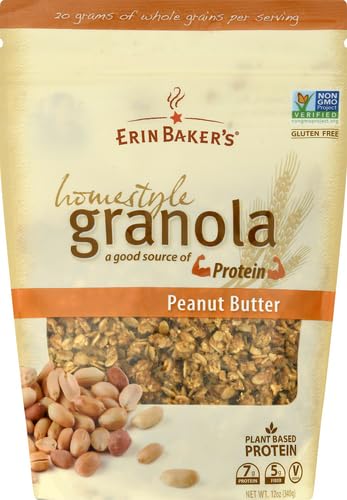 12 oz Erin Baker's Homestyle Granola, Peanut Butter
