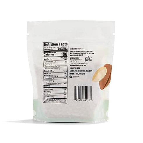 365 8 by Whole Foods Market, Unsalted Pine Nuts, Ounce