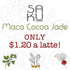 SAKU Maca Cocoa Jade Matcha Latte Blend, Super Food Tea, 2.1 oz Bag