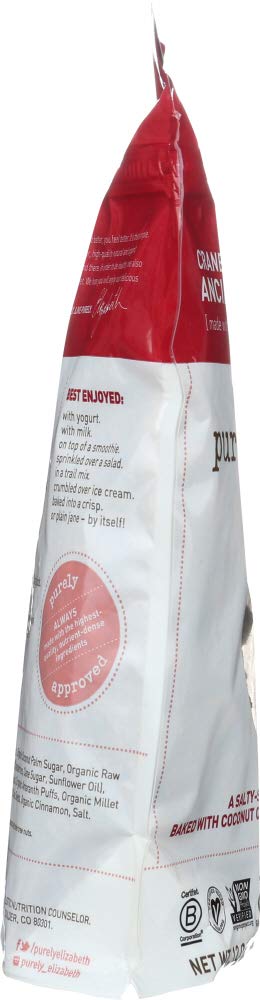 12 (Pack 6) Purely Elizabeth Organic Cranberry Pecan Ancient Grain Granola, Gluten Free, Non GMO, Ounces