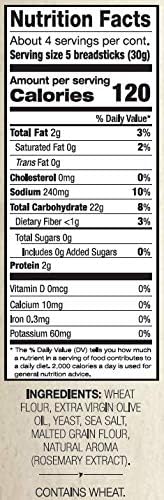 4.4-Ounce Packages (Pack 12) DeLallo Traditional Breadsticks
