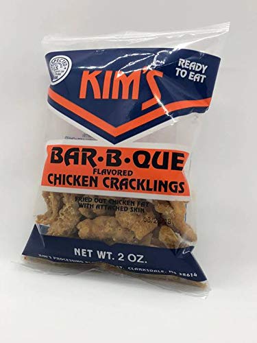kIM'S Barbecue Chicken Skins Cracklins Pack of 12