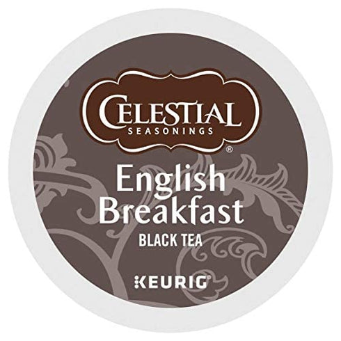 24 Celestial Seasonings Single-Serve K-Cup Pods, English Breakfast Tea, Box