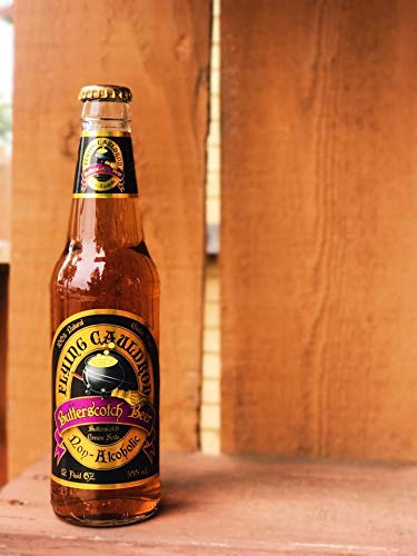 12 Oz (Pack 4), Flying Cauldron Butterscotch Beer, Fl of Vanilla Cream Soda Brew, All- Natural, Non-Alcoholic