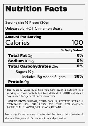 3 Gummy Gummies NY Spice Shop Cinnamon Bears Candy - Pound Hot and Spicy Cinnamon Bears - Chewy Candy Snacking, Gifting