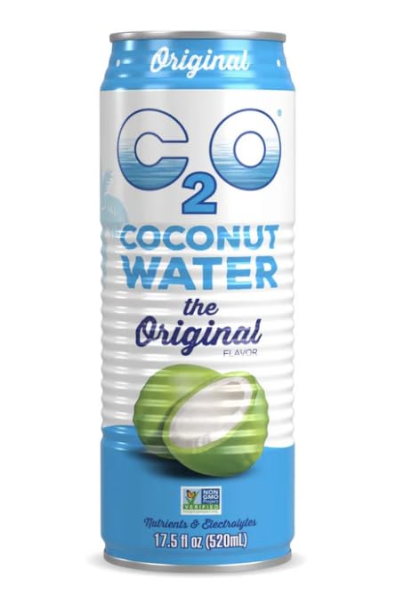 C2O 17.5 Oz (Pack 12) Original Coconut Water, Fl