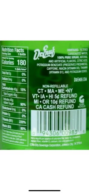 Generic 12oz Original Dr. Enuf the original energy booster lot of two bottles