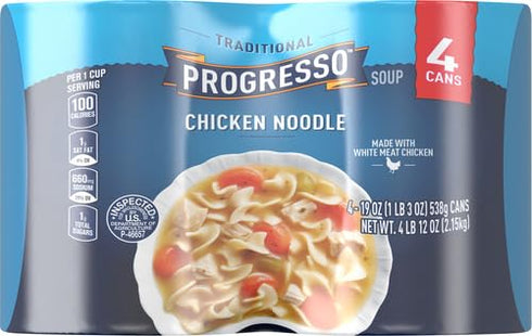 19 oz., 4 Pack Progresso Traditional, Chicken Noodle Soup, Ready To Serve