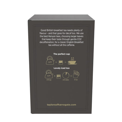 50 Count (Pack 6), 300 Taylors of Harrogate Decaffeinated Breakfast, Black Tea, Pillow Bags, of Rich, Bright