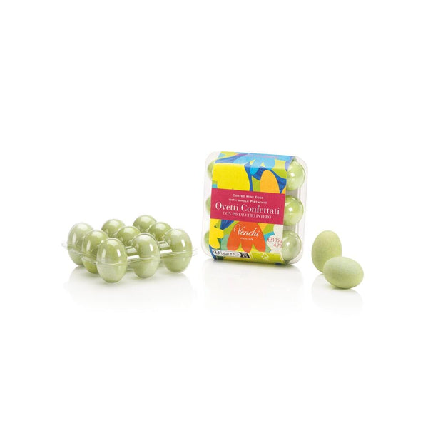 Venchi - Egg Box with 9 Sugar-Coated Pistachio Eggs, 4.76 Oz, Gluten