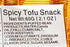 Generic Flavor,60g, Pack 4 Chinese Spicy Skewered Tofu Snack, Spicy Tofu Snack,Cumin Lamb