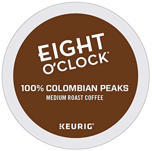 Eight O'Clock Coffee Colombian Peaks, Single-Serve Keurig K-Cup Pods, Medium Roast Coffee,