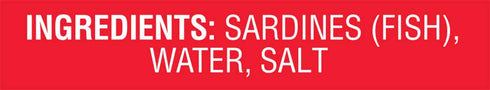15-Ounce (Pack 12) Crown Prince Sardines in Water, Cans