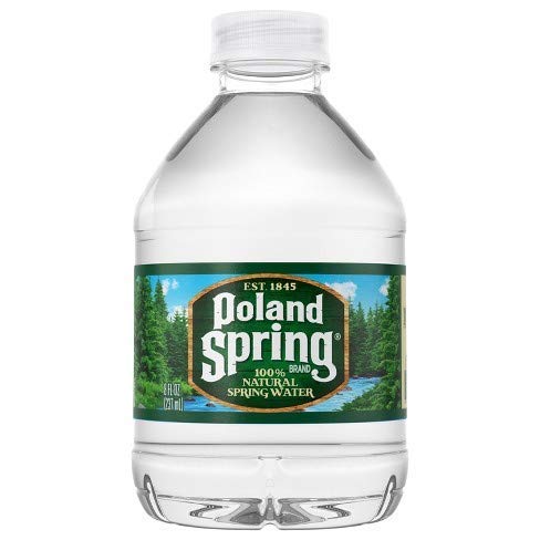 Poland Spring 100% Natural Spring Water, 8oz Bottle (Pack of 30, Total of