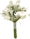 HXSCOO White Calla Lilies with Tulip Bridesmaid Bouquet Flowers Bouquet