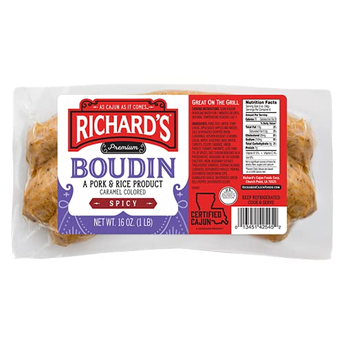 Richard's Spicy Boudin Sausage 16 Oz (3 Pack)