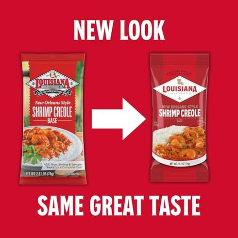 Louisiana New Orleans Style Shrimp Creole Base, 2.61oz (Pack of 3) - Classic Flavor to Bring the Taste of Louisiana Home
