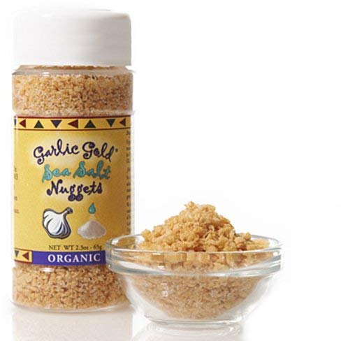 (2.3 Pack 3) Garlic Gold Toasted Nuggets Organic Garlic Minced Nuggets with Sea Salt, Paleo, Vegan, Keto, Gluten-Free