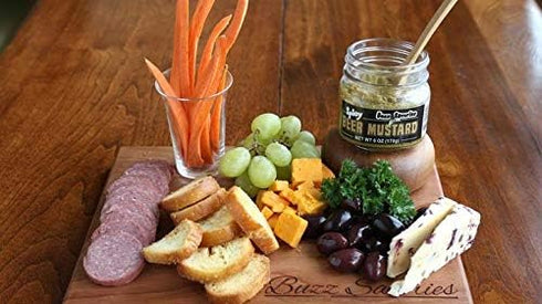 Buzz Savories LLC 9 oz Pack 2 Flavor-Packed Spicy Beer Mustard of Bold and Tangy Gourmet Mustard Made with Real Craft
