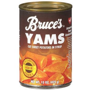 Bruce Foods Bruce's Yams, Sweet Potatoes in Syrup, 15 oz can (6 pack)