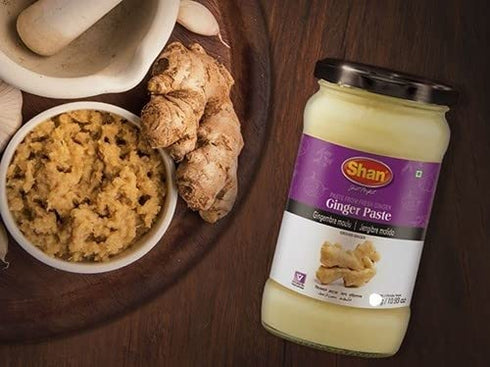 24.69 oz (700g) Shan - Garlic Paste, - Authentic Taste from Fresh Garlic in an Airtight Glass Jar - Vegan