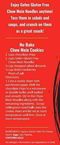 8oz (3 Pack) 8/6/2026 Gefen Gluten Free Chow Mein Fine Noodles, Ready To Eat, All Natural, Thin & Crisp, Best By: