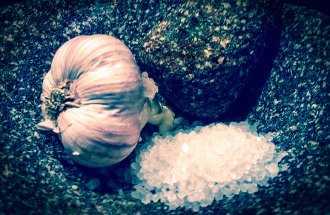 Garlic Salt from the Seasoned Sea Salts Collection by Merchant Spice Co.