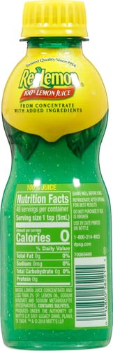 100% 8 Oz ReaLemon, Lemon Juice, Fl Bottle