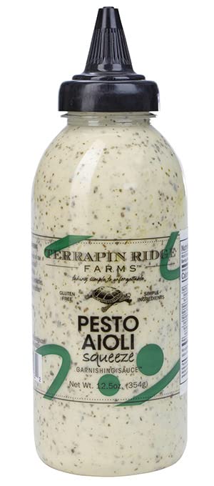 Terrapin Ridge Farms Pesto Aioli Garnishing Sauce Bright Basil & Garlic Flavor