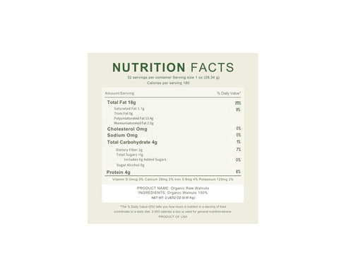 2 (32 oz) Beyond Nature Organic Raw Walnuts Unsalted Pound Vacuum Sealed, Non GMO, No Salt, Low Carb, Keto Friendly