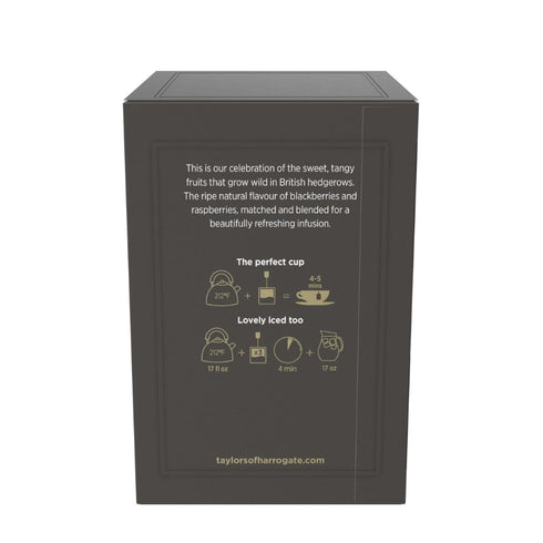 20 Count (Pack 1), 20 Taylors of Harrogate Blackberry & Raspberry, Herbal Tea, Individually Wrapped Bags, of Sweet
