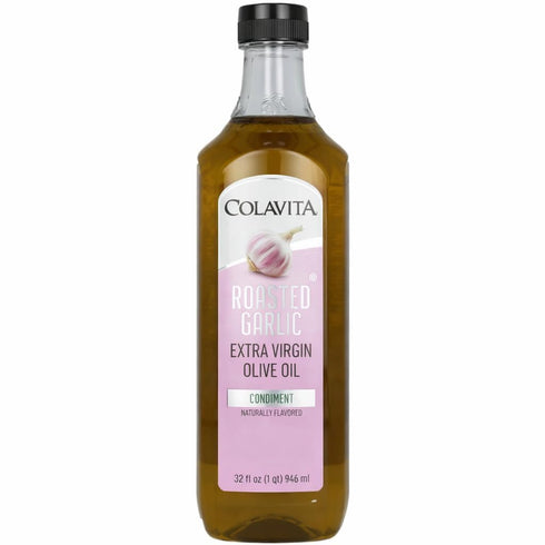 Colavita Roasted Garlic Extra Virgin Olive Oil, 32 Fl Oz Cold Pressed