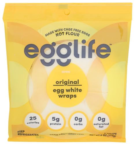 generic 24 (4-6 Packs) Packed - egg white wraps, original, Egg White Wraps, Total Wraps - Gluten Free, Dairy Free, No