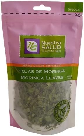 Dried Moringa Leaves Herbal Infusion Tea (35gr) - Premium Silver Line All Natural Moringa Tea in Zip Lock Bag
